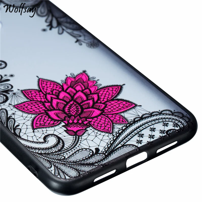 Wolfsay сексуальный цветочный чехол Xiaomi Mi 8 Lite Ретро кружевной узор PC для телефона 8X |