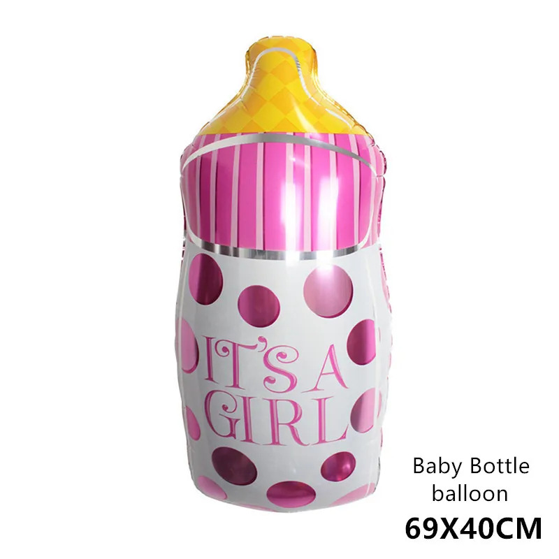 pink baby bottle Baby Shower украшения это мальчик девочка баннер Пол свидетельствуют о Oh Baby шар День рождения украшения детских товаров - Цвет: pink baby bottle
