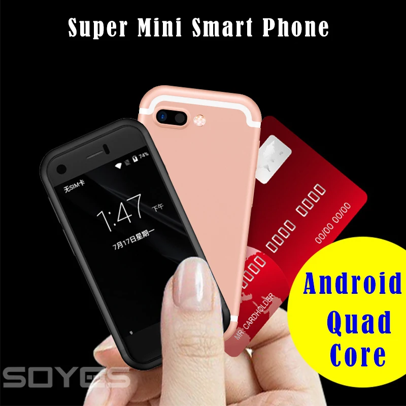 Супер мини смартфон Android Оригинальный сотовый телефон SOYES 7S четырехъядерный 1 Гб +