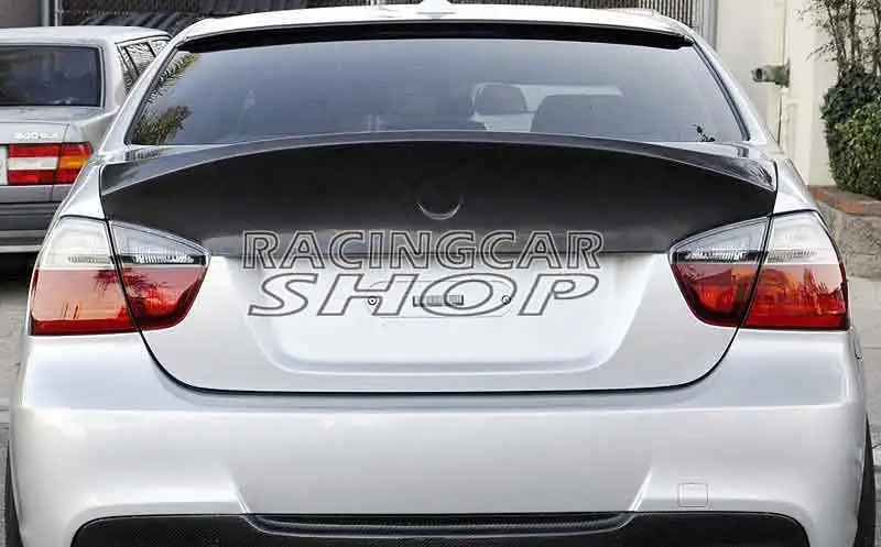 CSL Стиль Настоящее углеродное волокно задний багажник спойлер для BMW 3 серии E90 4