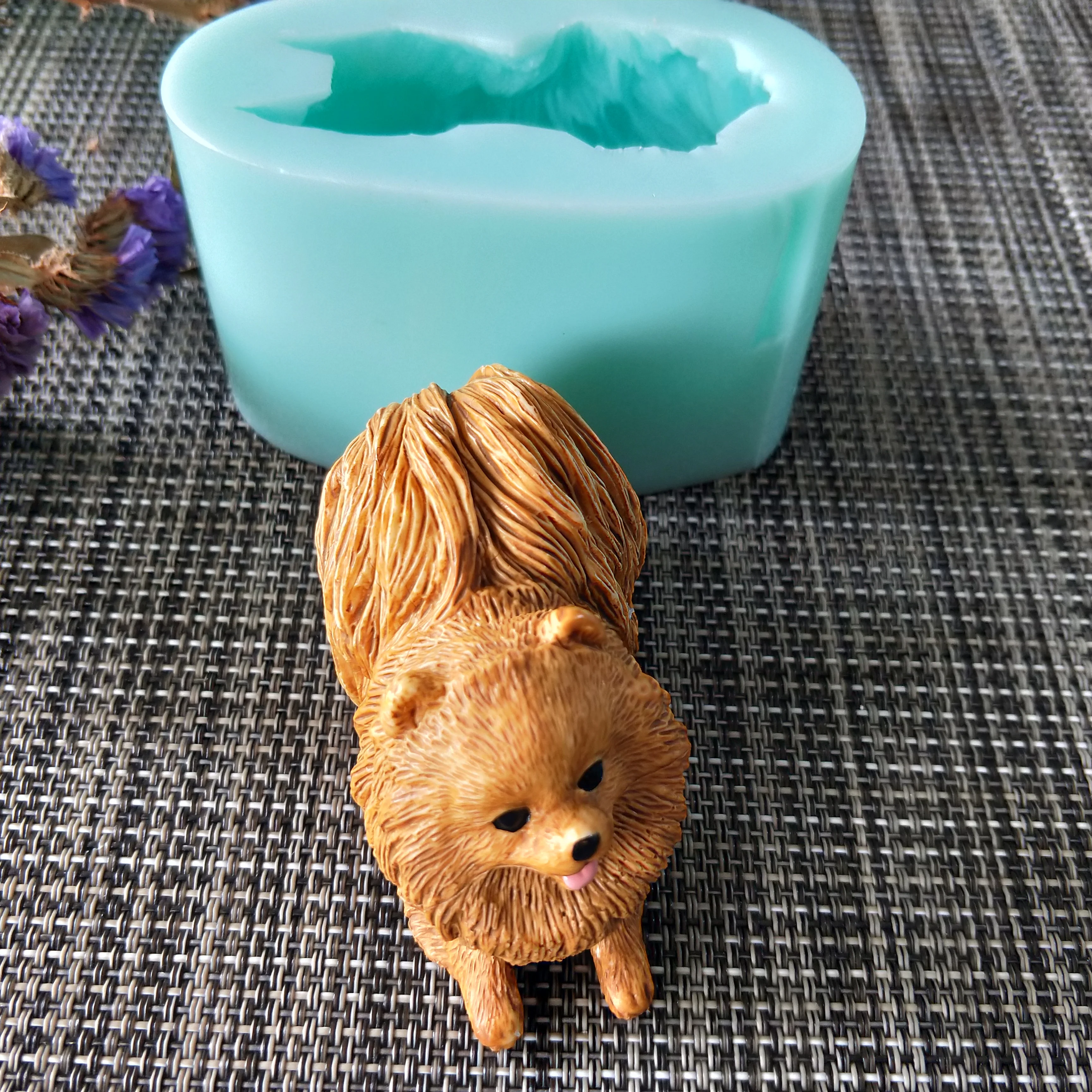 PRZY DW0132 silicone mold soap mould 3d animals Cute dog handmade soap making molds candle silicone dogs mold resin clay mold