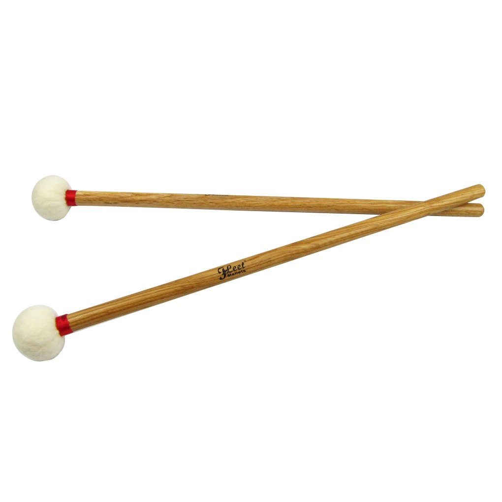 1 пара мягких деревянных сердцевины Precussion Mallets барабанные палочки тимпани молоток дубовая ручка идеальный вес и баланс