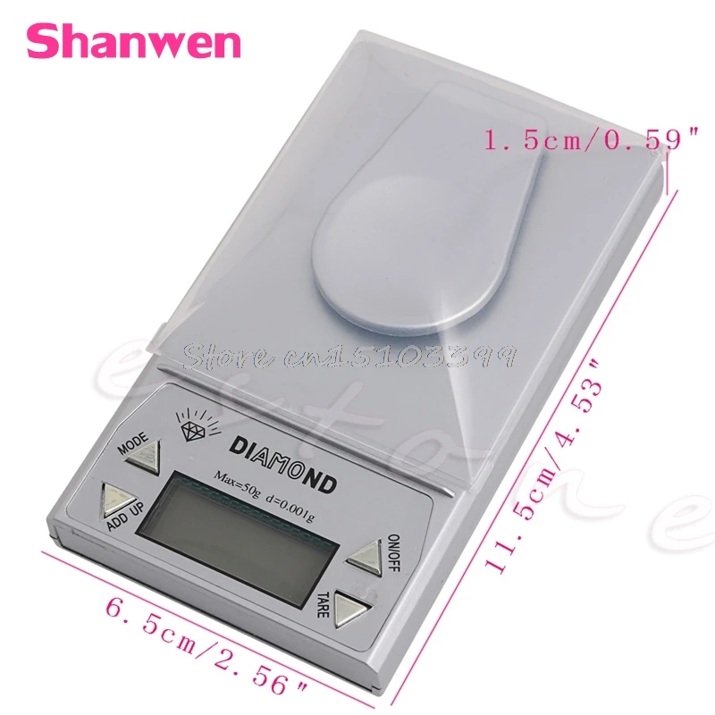 

Portable 50g * 0.001g LCD Digital Pocket Gram Jewelry Scale Weight Balance New G08 Whosale&DropShip