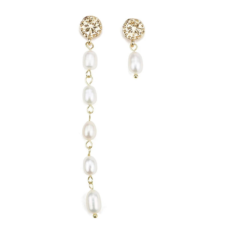 GWACC модные Асимметричные висячие серьги из натурального жемчуга для женщин