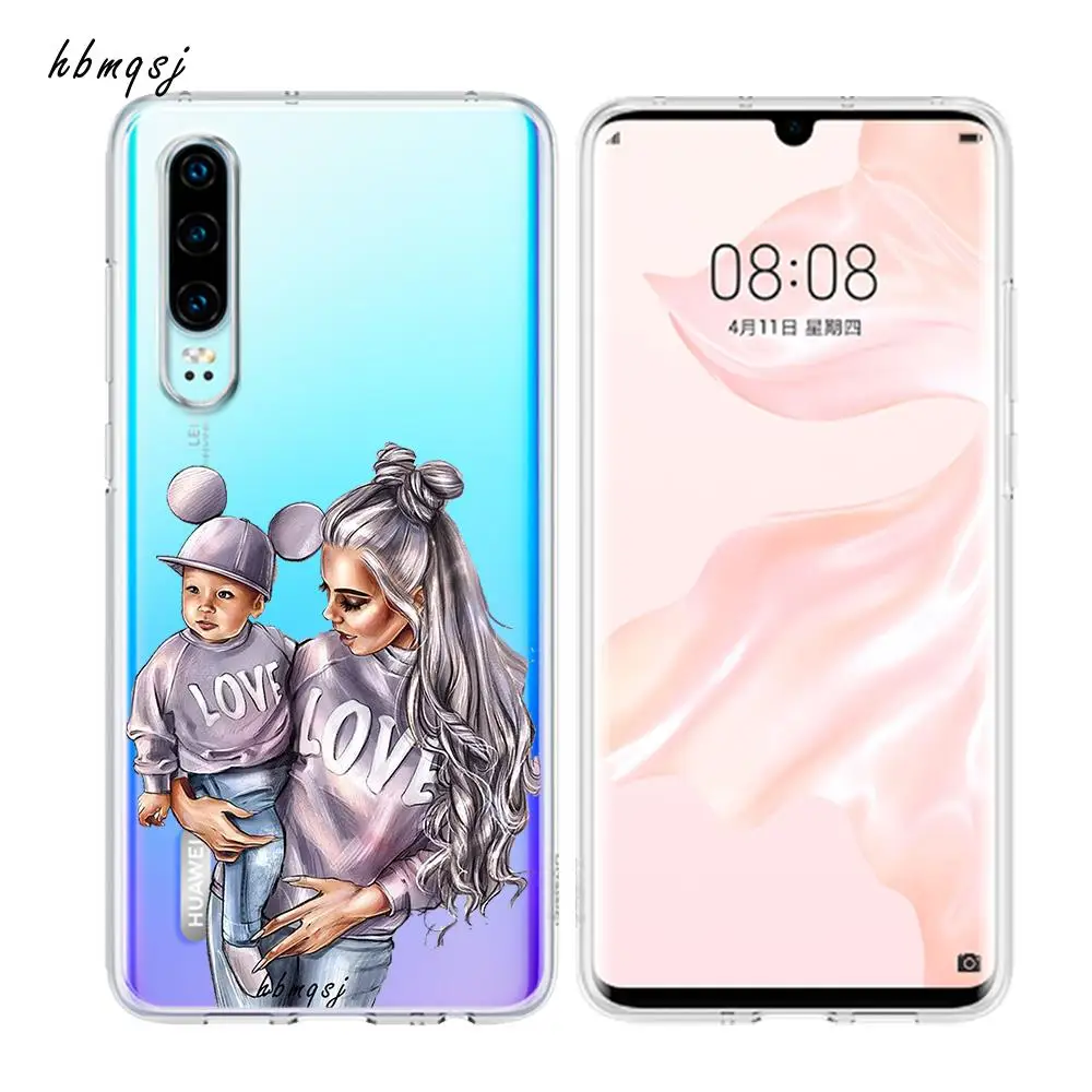 Чехол для huawei p20 pro силиконовый мягкий чехол милый с мультипликационным принтом