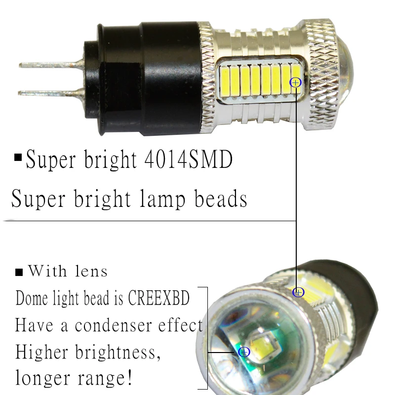 JSTOP C5 светодиодный Автомобильные дневные ходовые огни с объективом G4 4014SMD Canbus
