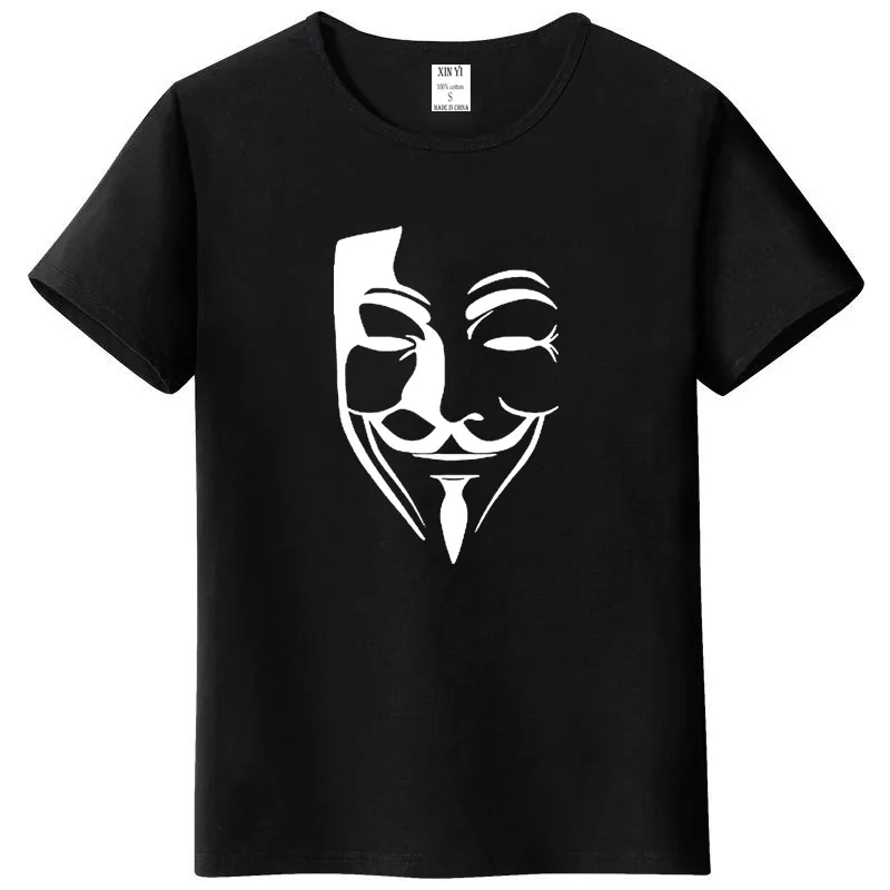 Мужская футболка с v образным вырезом vendetta Повседневная из 100% хлопка уличная