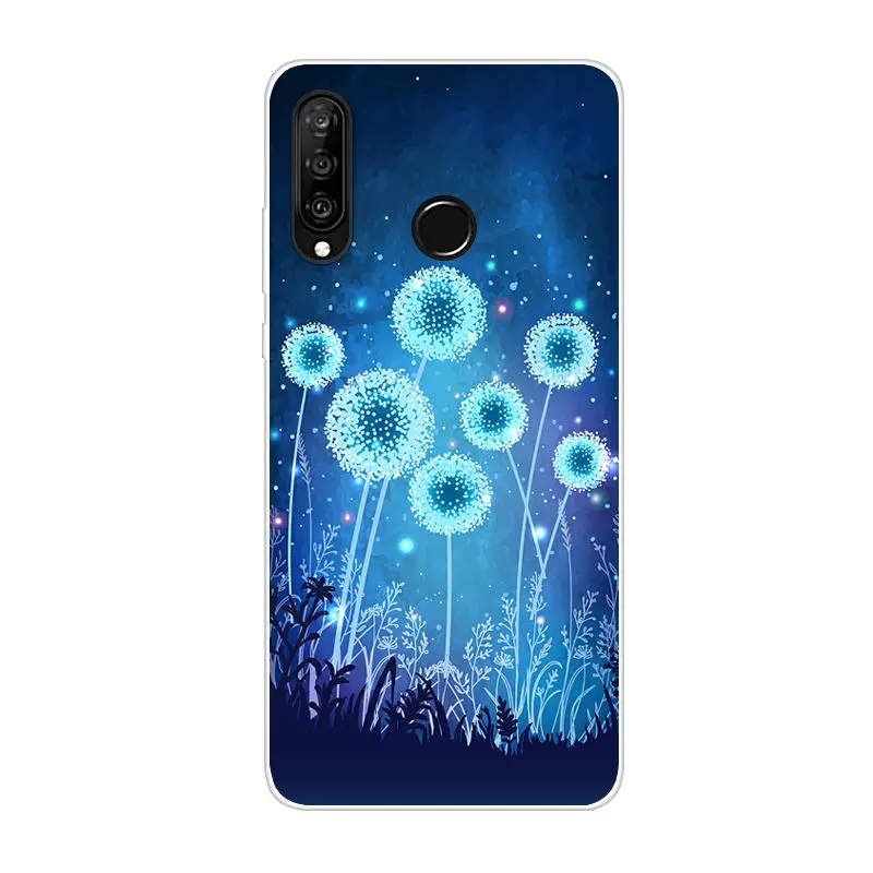 Мягкий чехол для Huawei Nova 4e силиконовый мультяшный телефона из ТПУ с рисунком nova