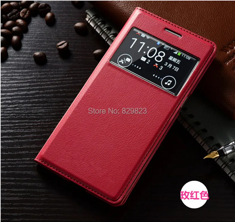 Для samsung Galaxy Grand 2 Duos G7102 G7106 G7108 Функция Smart View Sleep откидная кожаная задняя крышка