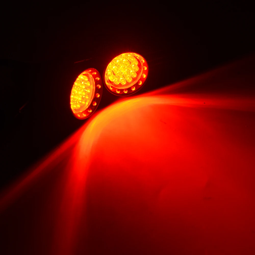 Motorcycle Chrome 20 LED Red Lens Bullet Turn Signal Light Indicator Blinker Front Rear For Suzuki Universal costoms |