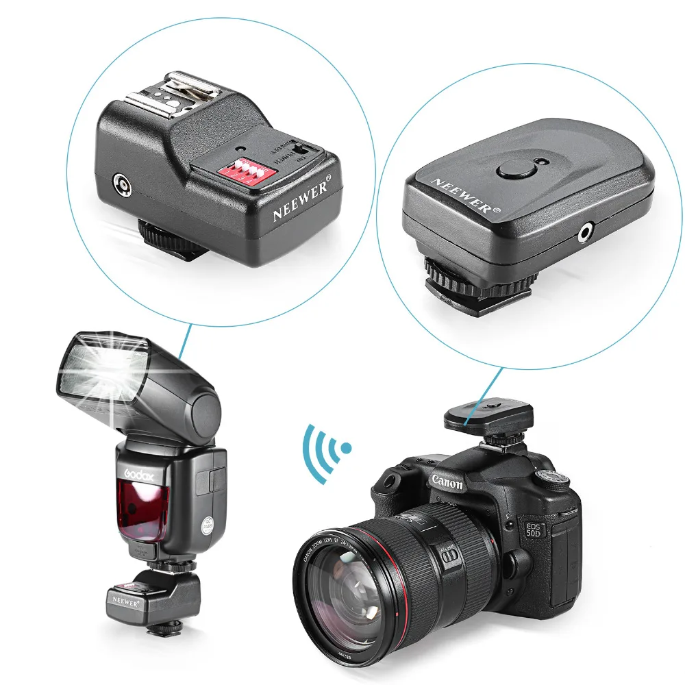 Беспроводной радиоприемник Neewer 16 каналов с дистанционным управлением FM Вспышка