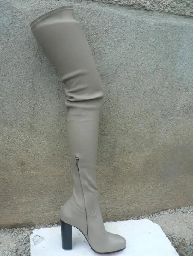 Stylesowner/Новое поступление года; облегающие высокие сапоги на каблуке 11 см; пикантные облегающие высокие сапоги; Feminino; женские Сапоги выше колена; Sapatos; женские сапоги для подиума