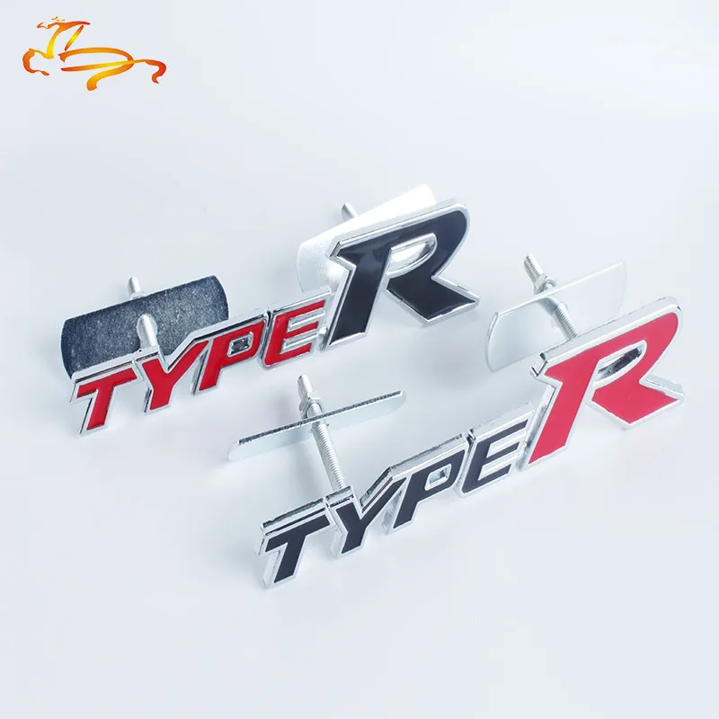 

10X TYPER Type R Metal 3D Car Front Hood Grill Badge Grille Emblem Logo stickers auto accessories