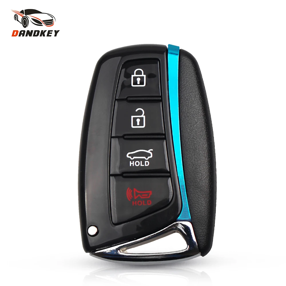 Dandkey 4 кнопки ключ корпус дистанционного ключа оболочки для hyundai Genesis 2013- Санта-Фе Equus Azera смарт-ключ Uncut TOY40 Blade