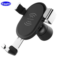 riggler car wireless charger holder gravity linkage 10w qc3 0 fast charging mount air outletsuction for iphone x 8 plus xs max