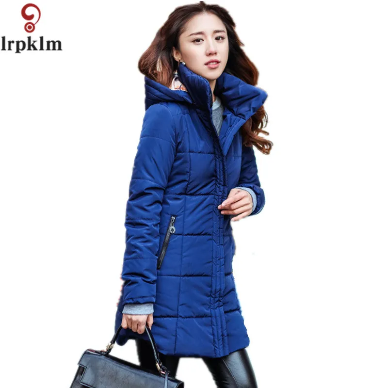 6XL женские осенне зимние парки большого размера ярких цветов зауженная хлопковая