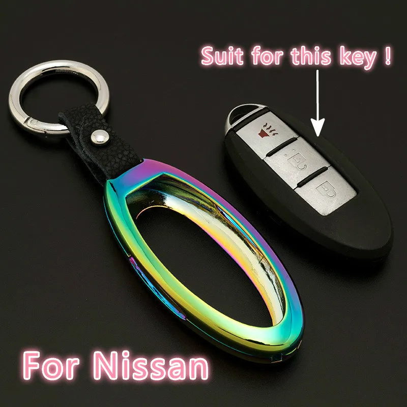 

Remote key Cover Shell Zinc Alloy Leather Key-Chain Metal Smart Key Case For Infiniti X-Trail Teana Qashqai MURANO Sylphy TIIDA
