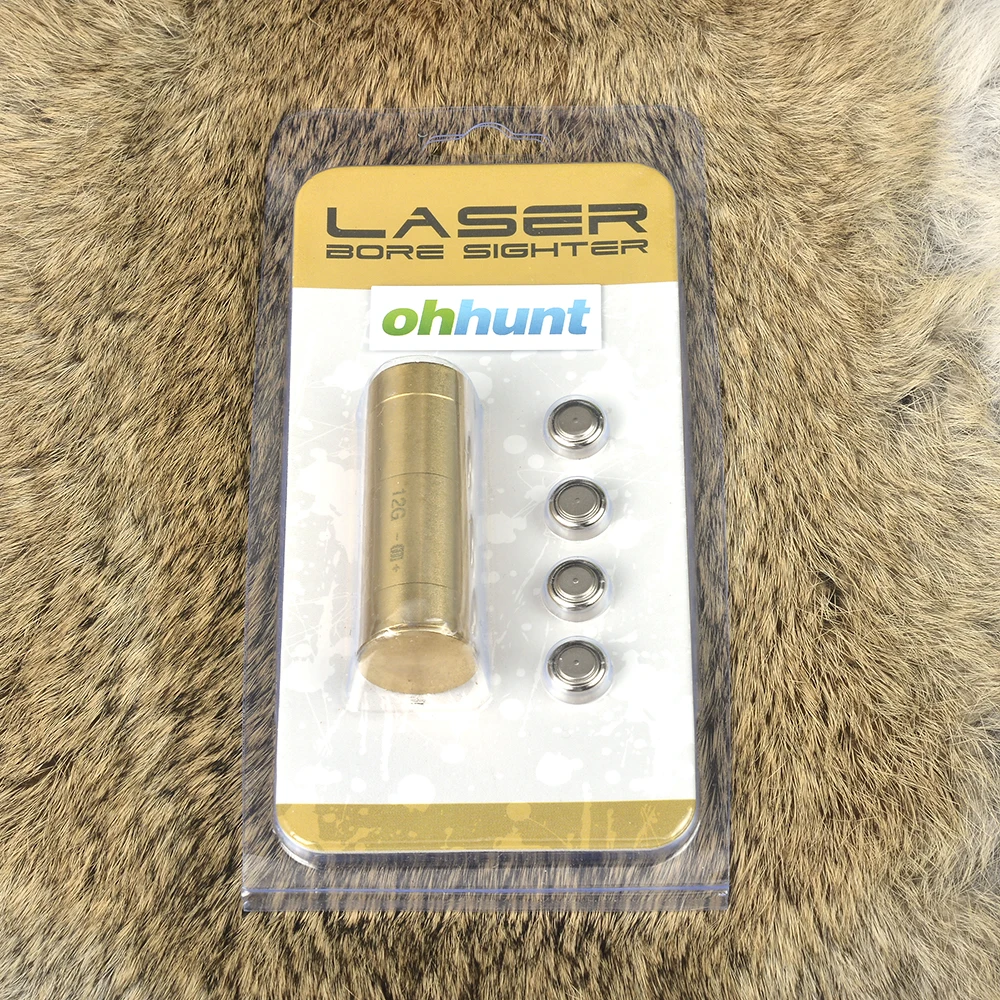 Тактический Ohhunt 12 калибра GA картриджа лазерного Sighter Boresighter красный Прицельная