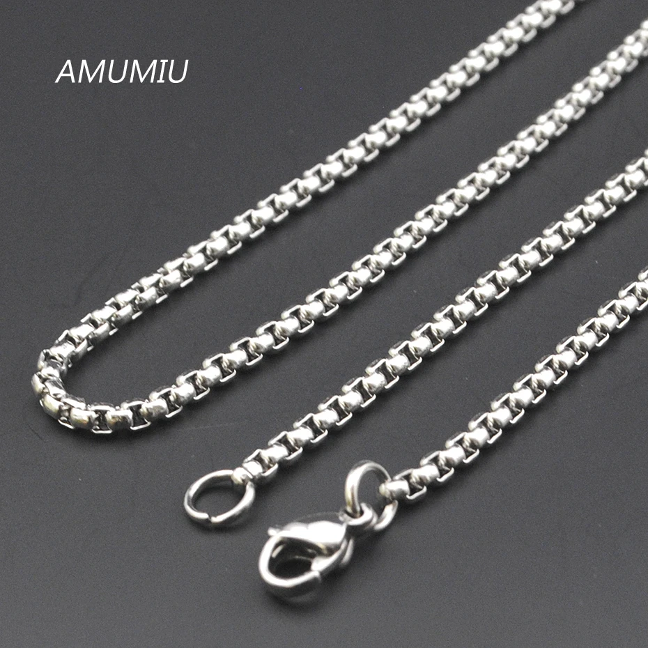 Акция AMUMIU! Цепочка Из Нержавеющей Стали 316L для мужчин и женщин 40/45/50/55/60/65/70 см