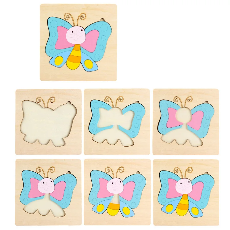 SLPF мультфильм 3D стерео память Игра Головоломка Деревянный ребенок малыш