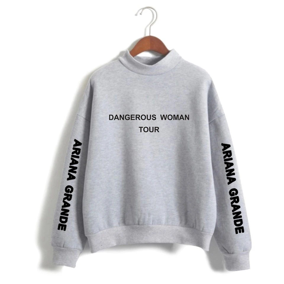 K-pop, Ariana Grande, большие размеры, водолазки, толстовка, женская уличная одежда, Ariana, толстовка "Гранде", модная одежда