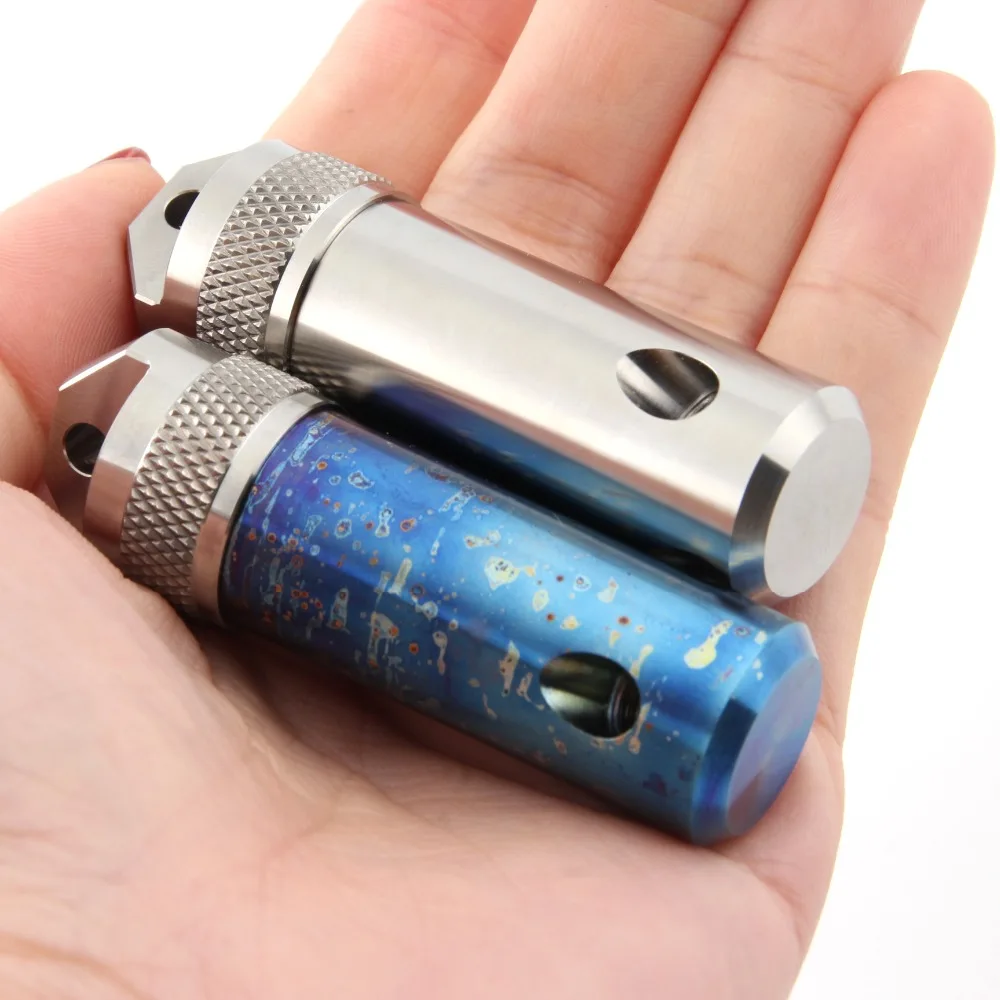Titaner TI-FSH-04, титановый крюк, спасательная трава, якорь, EDC, водонепроницаемый контейнер, обработанный, чехол для таблеток