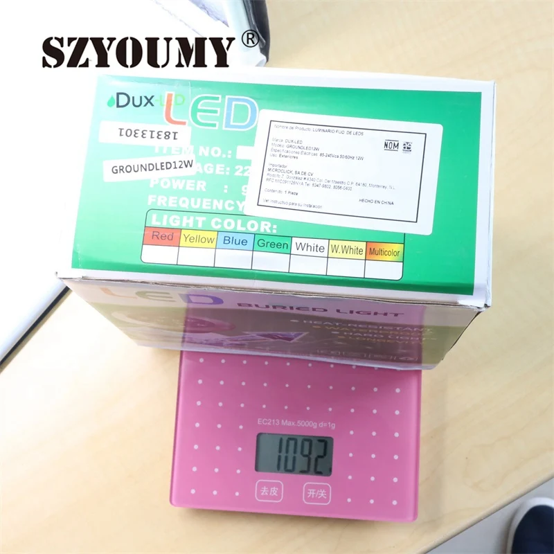 

SZYOUMY New IP67 Waterproof AC 85-265V 12W LED Underground Light Inground Lamp Buried Lighting LED Outdoor Recessed Floor Lamp