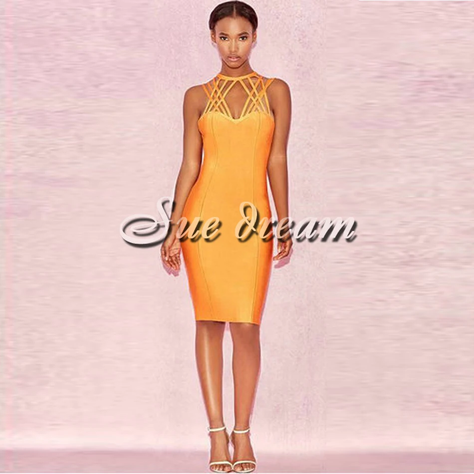 2021 летнее Новое Женское Бандажное платье без рукавов с круглым вырезом