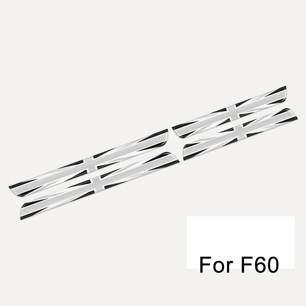 For F60 Gray jack 1 компл. Автомобильный порог Добро пожаловать пластины педали наклейки подножка наклейки для MINI Cooper F54 Clubman F55 F56 F57 F60 земляк стиль - Название цвета: For F60 Gray jack
