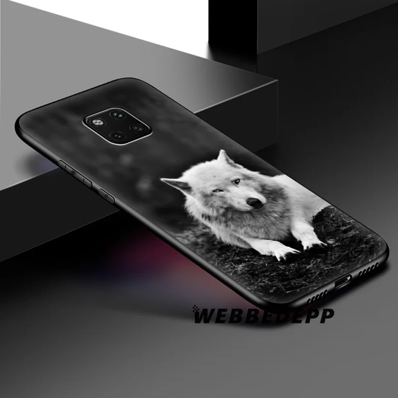 WEBBEDEPP милый мягкий силиконовый чехол с Волком на снегу для Huawei Honor Mate 20 10 8X 8C 8 6A 7A 7X