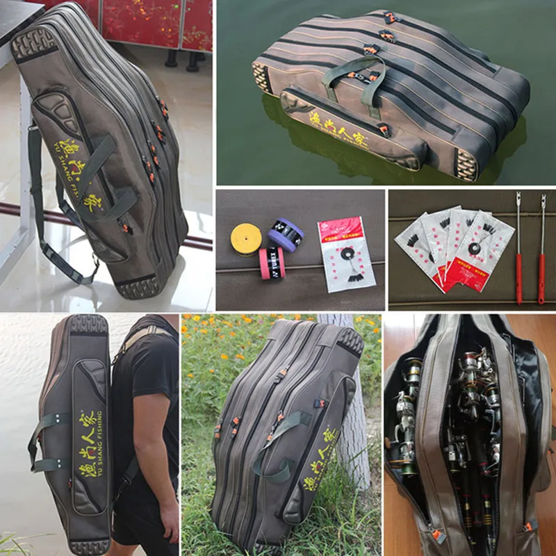 Многофункциональная портативная Холщовая Сумка для рыбалки 80/90/100/120/125 см Удочка 3