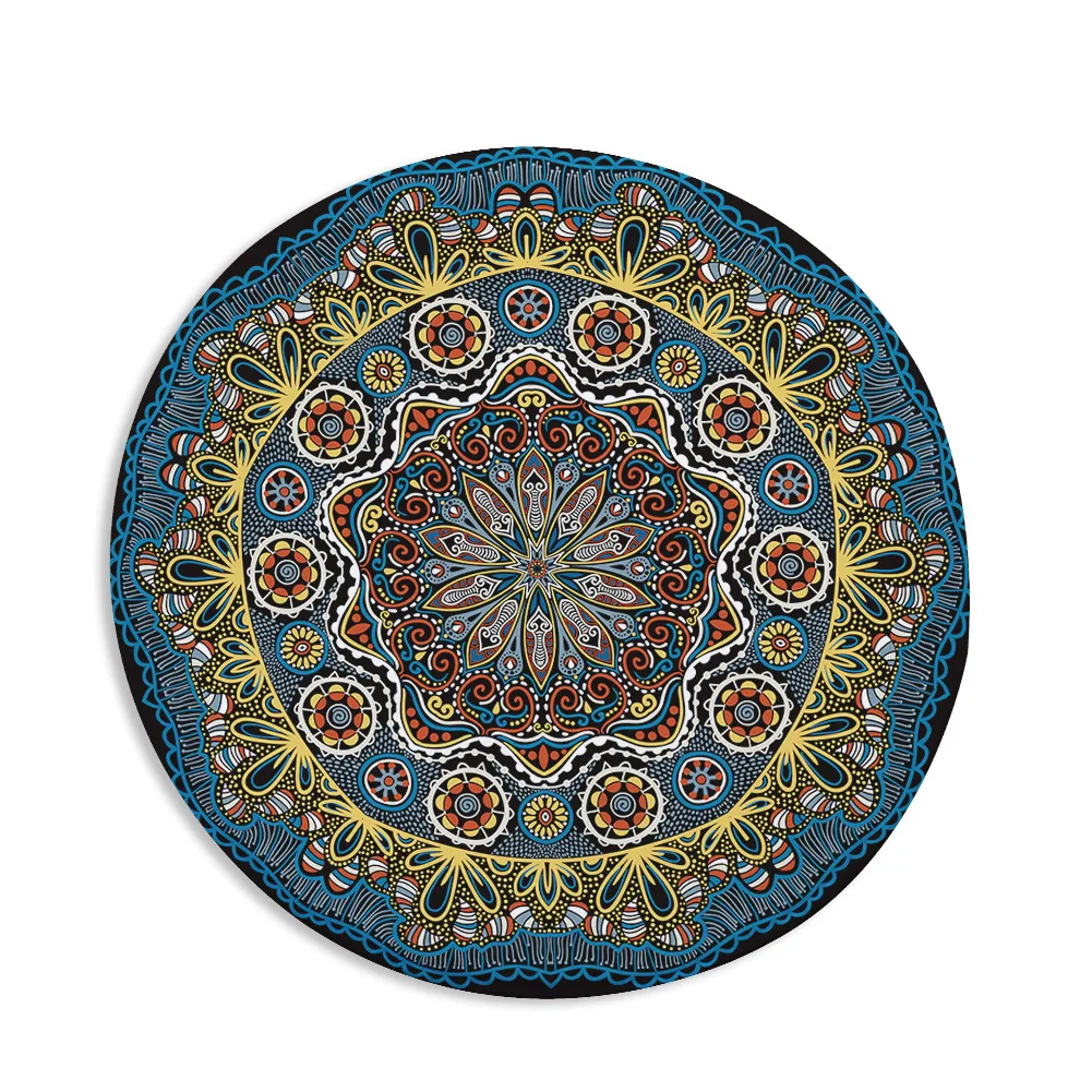 10 Мандала узор круглый коврик, напольный ковер украшение мягкий фланелевый Коврик для йоги украшение гостиной абсорбирующий коврик нескользящий коврик - Цвет: 10