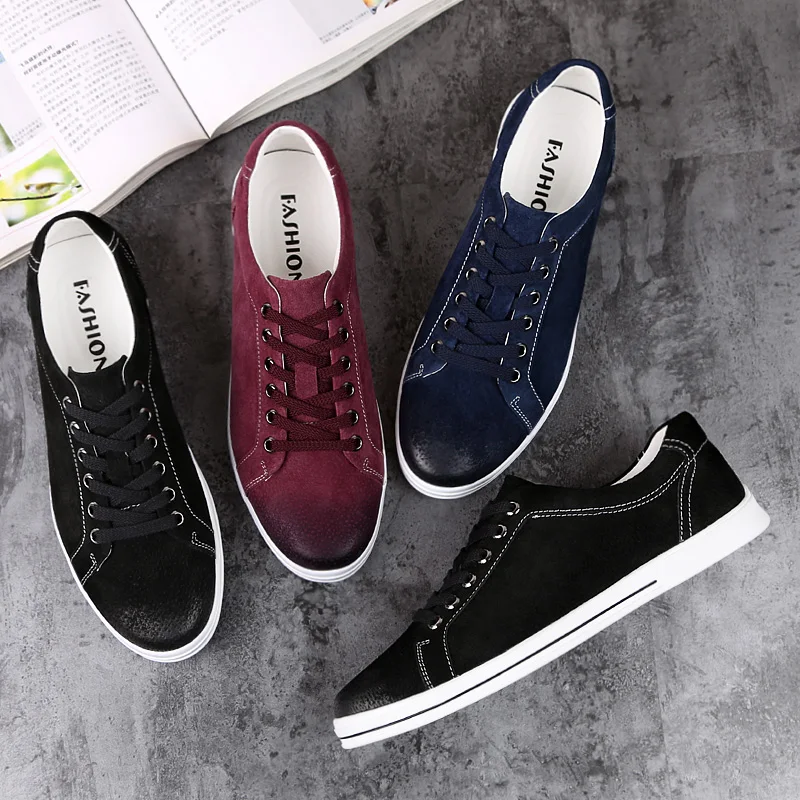 Sneakers New Fashion Trend High Quality Soft Simple Casual Shoes Men Comfortable Ultra-light Genuine Leather Non-slip Flat | Обувь