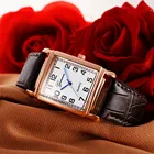 Часы женские кварцевые, с синим указателем, с квадратным циферблатом