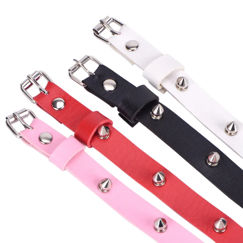 

Newest Unisex Chic Punk Rock Gothic for Women/Men Leather Spike Rivet Stud Collar Choker Necklace Statement Jewelry