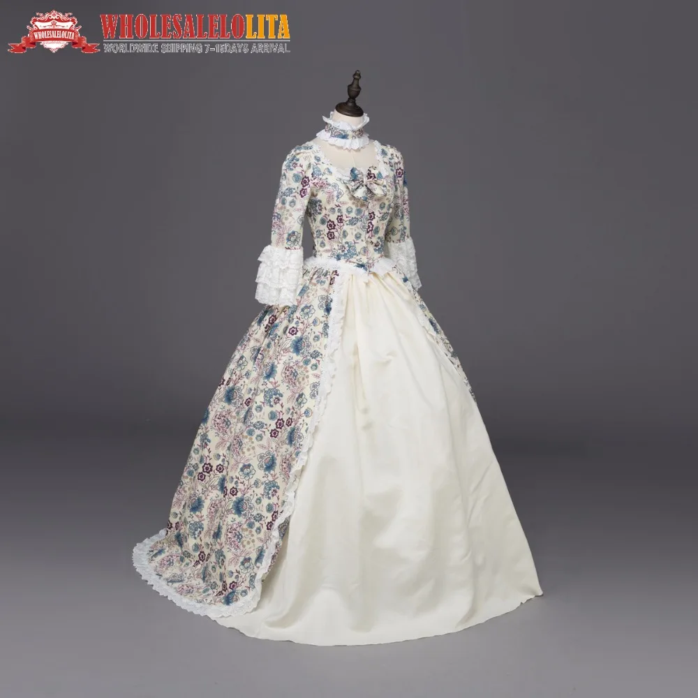 Бальное платье эпохи Возрождения принцессы Цветочное одежда для