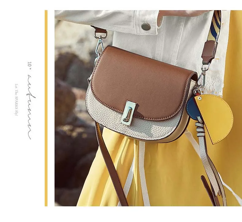 ALNEED Luxury Handbags Women Bags Designer Genuine Leather Saddle Bag Shoulder Bags Ladies Clutch Purses Crossbody Bag