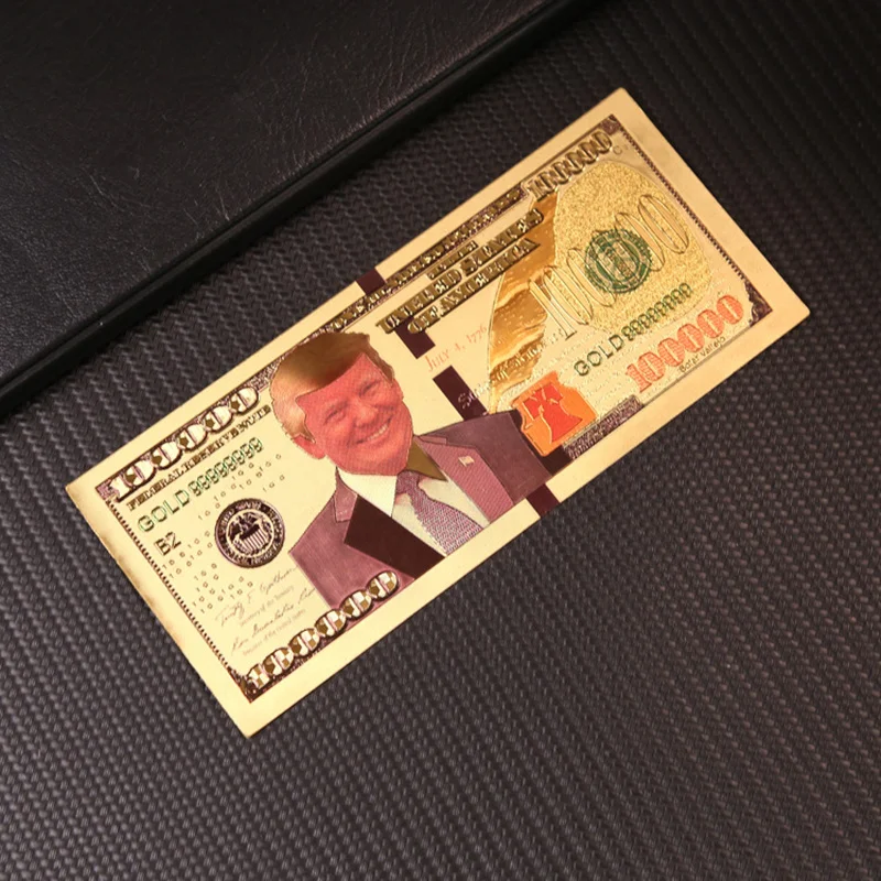 50 шт./лот $1000 банкнот Золотая фольга банкноты США президент Дональд Трамп сбор
