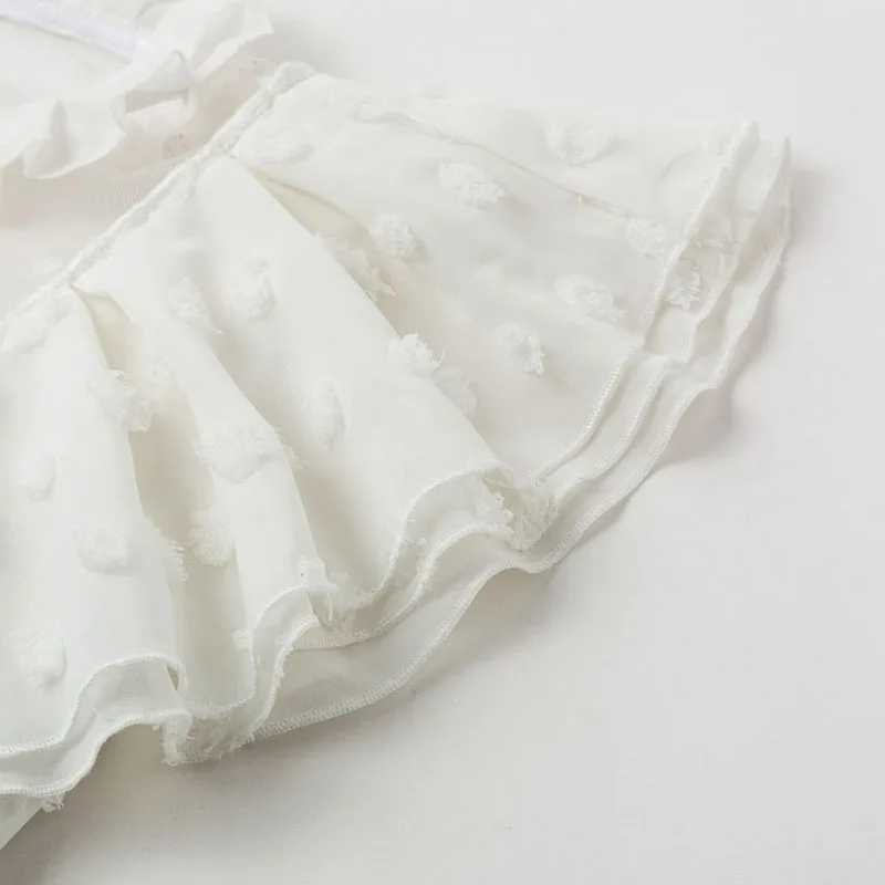 Женская кружевная блузка с коротким рукавом элегантная однотонная шифоновая