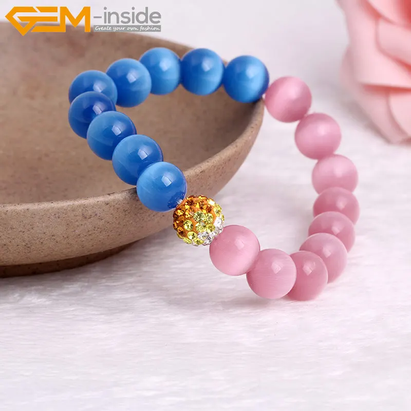 Ручной работы 10 мм смешанный цвет Кошачий глаз круглый бисером для драгоценность