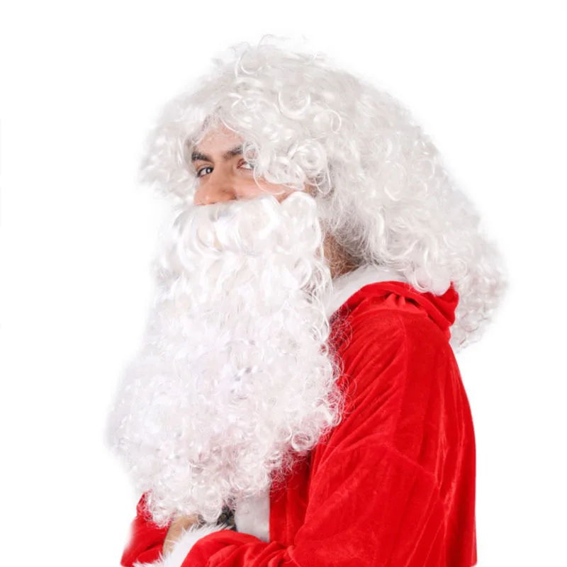 

Santa Claus headwear and Moustache set cosplay Halloween Christmas Costume Festival parade Nightclub Masquerade Rave party dress