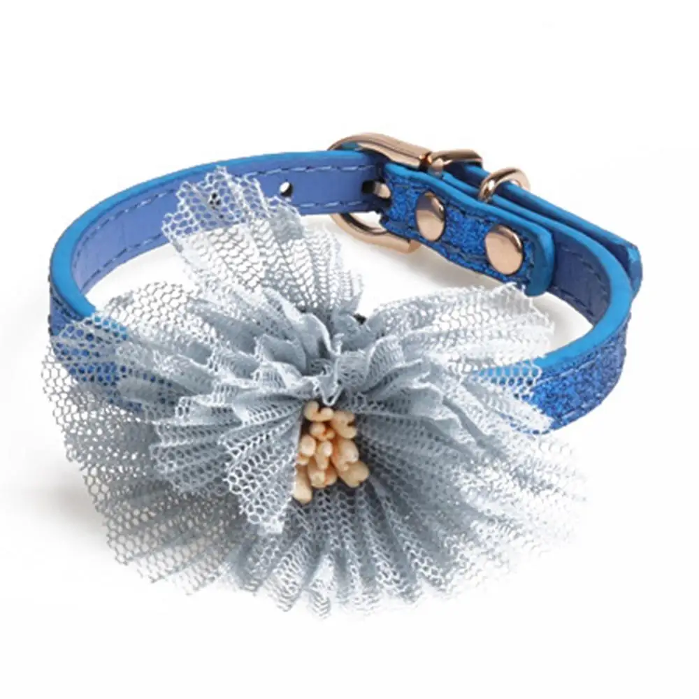 Новый Цветочный ошейник для собак из искусственной кожи кошек аксессуары