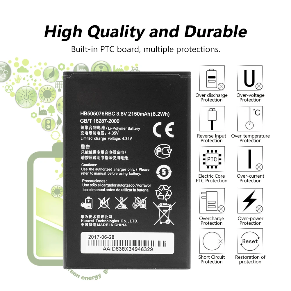 Новая литий ионная литиевая Замена HB505076RBC батарея для Huawei Y3 II LUA L21 U22 A22 U02 L02