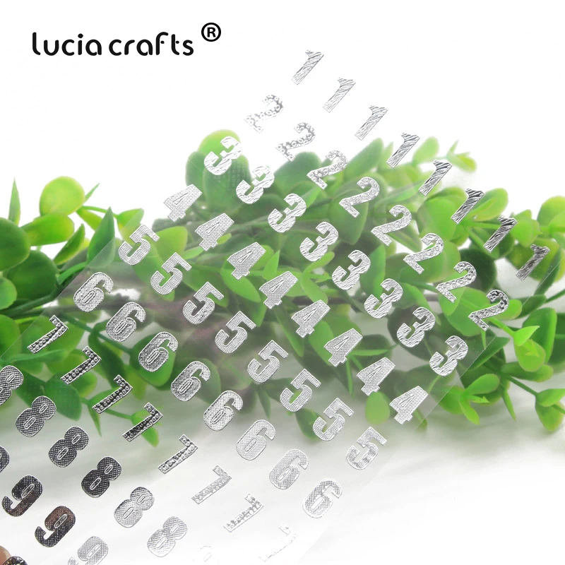 Lucia Crafts 3 sheets/lot 21.5*10cm Digital Letter Numbers Decor Sticker for Scrapbooking DIY I0402 | Дом и сад