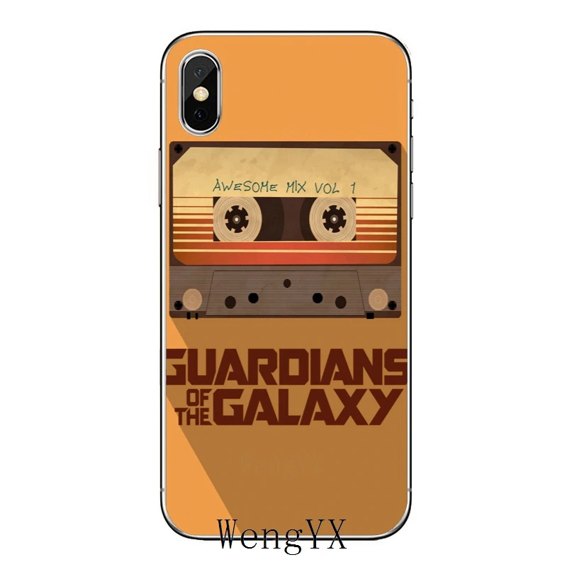 Тонкий мягкий чехол для телефона Apple IPhone X XR XS Max 8 7 6s 6 plus SE 5s 5c 5 4s 4 стражи Galaxy Awesome Mix Vol 1 - Цвет: Mix-Vol-1-A-13