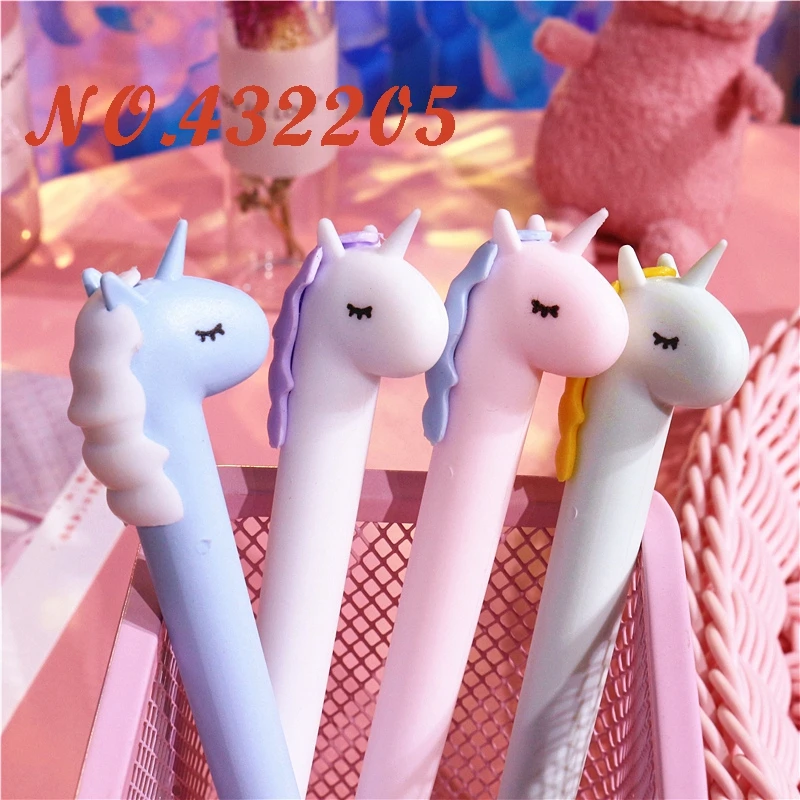 Мультфильм милый цвет Макарон Единорог школьная гелевая ручка школьный