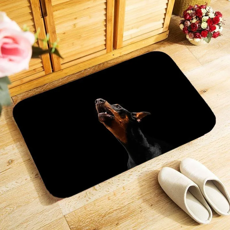 Уплотненный фланелевый мягкий коврик для двери красивые собаки фото Печатный