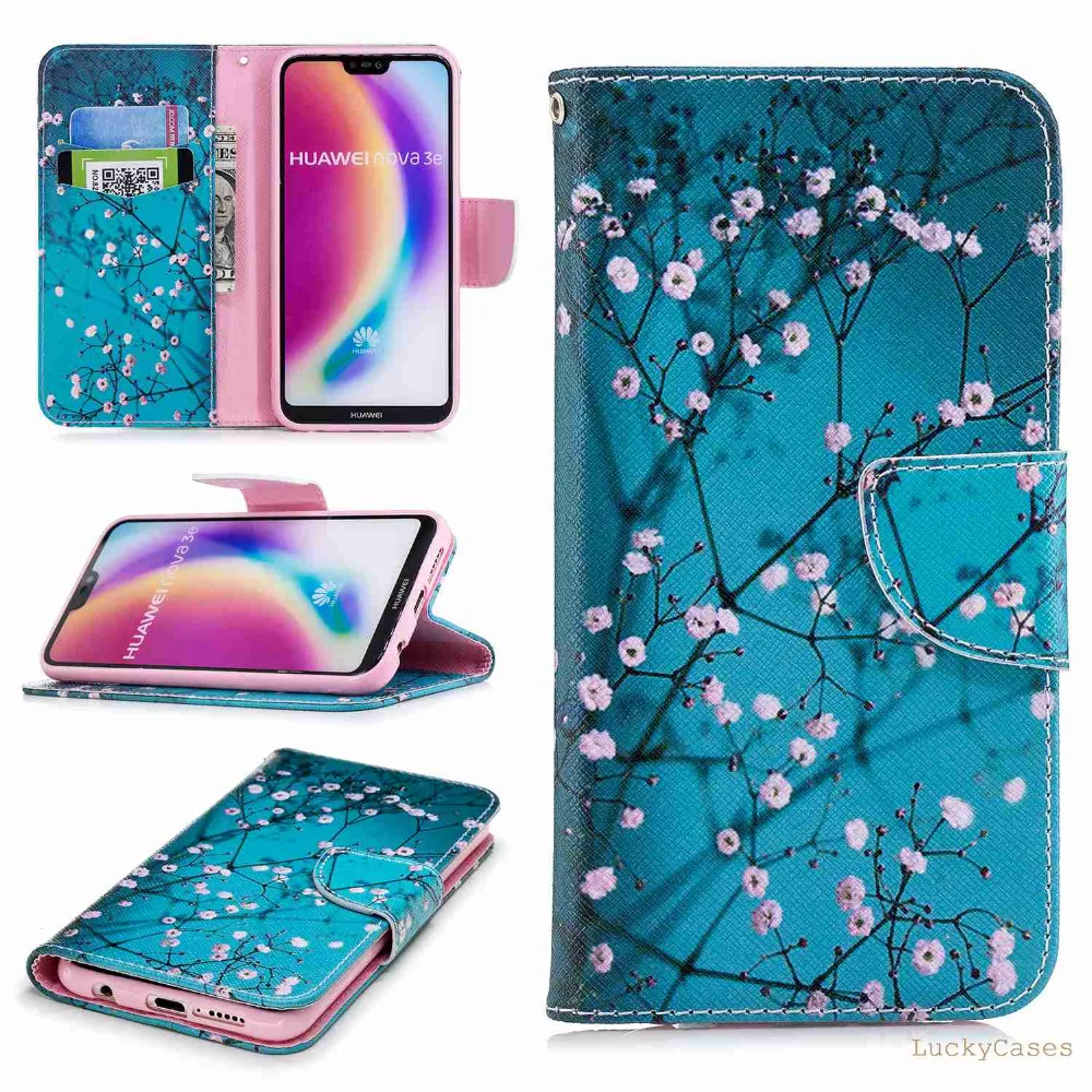 Чехол-бумажник из искусственной кожи с откидной крышкой для huawei P20 LITE чехол