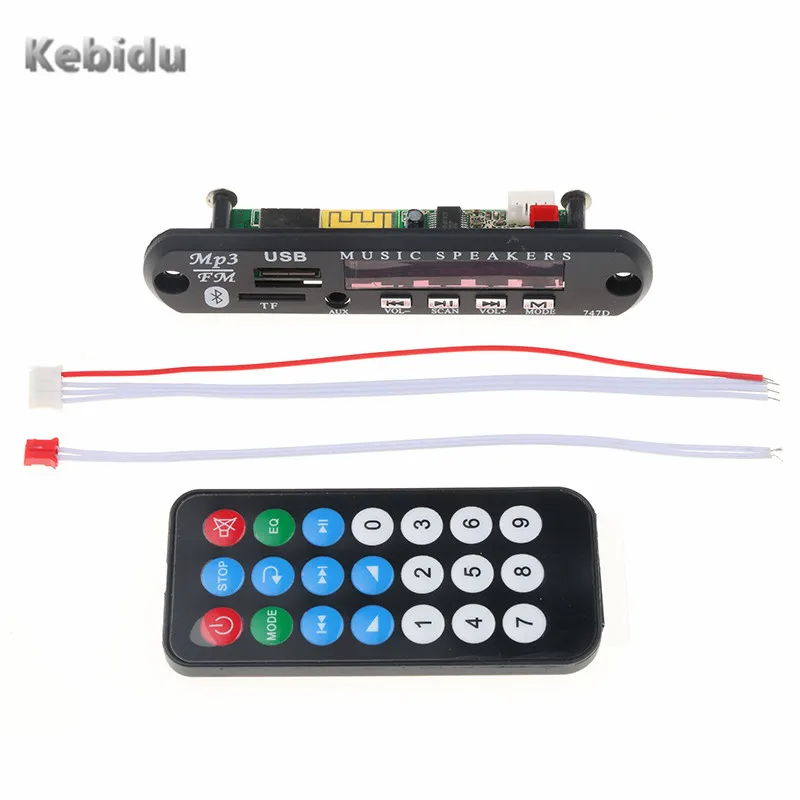 MP3 WMA декодер плата Bluetooth беспроводной DC 5V 12V аудио модуль USB TF радио для автомобиля