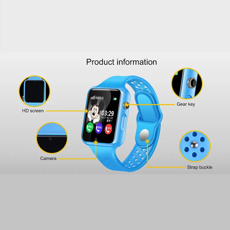 Умные детские часы Interpad с камерой шагомером водонепроницаемые наручные